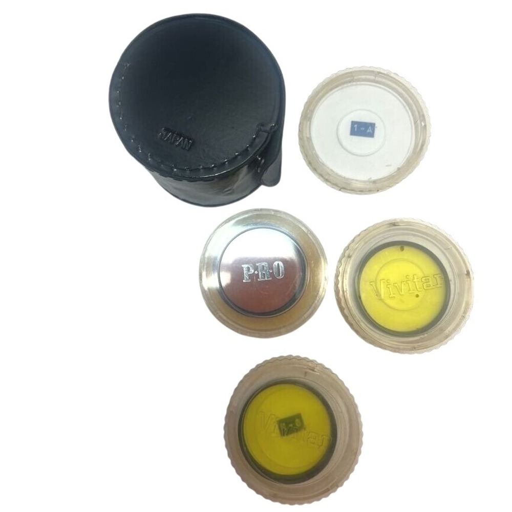 Japan Vivitar‎ Set 3 Filters 55mm Camera Lenses In Snap Case See Description